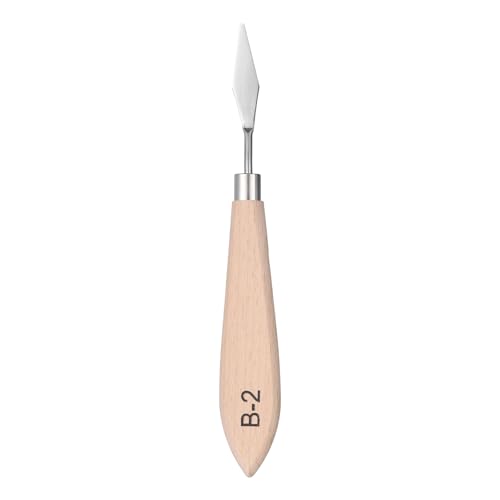 HARFINGTON Palette Knives Painting Tool 6.69" Stainless Steel Blade Spatula Painting Pallet Knife Wood Handle for Oil Acrylic Canvas Color Mixing - size: 10mmx170mm