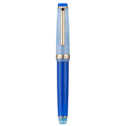 3 Jinhao 82 Fountain Pen Transparent Mixed Classic Color Acrylic Medium Point Gold Trim with Converter Set - color: Mixed Classic Gold Trim, style: Medium Nib