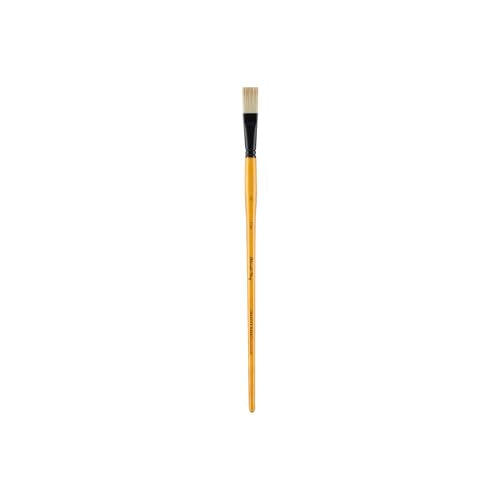 Creative Mark Mimik Hog Professional Synthetic Hog Bristle Paint Brush - Versatile Alternative to Natural Hog Hair Paint Brushes for Oil Painting, Acrylics, Inks, Dyes, Gouache, Watercolors & More - size: Flat # 5