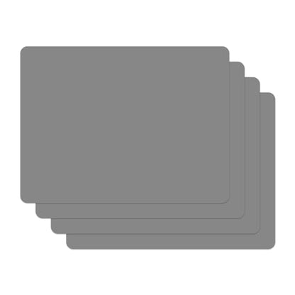 Silicone Placemats, Food-Grade Non-Slip Waterproof, Dining, Countertop Protector, Kitchen Counter Mat, Heat Resistant, Baking mat Dishwasher Safe - color: Gray, size: 15.7 x 11.8 in - 4pcs (0.04 in)