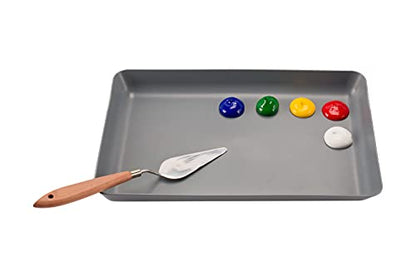 Soho Urban Artist Neutral Gray Artist Paint Palette - Large Butcher Tray Easy Clean Up Palette for Acrylics, No Stains and Paint Peels Off Once Dried - 11" x 15" - size: 11"x15"