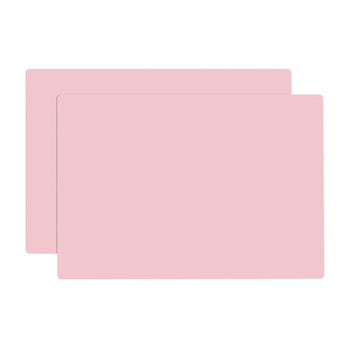 Silicone Placemats, 2Pcs 15.7"x 11.8"x 0.03" Pink Silicone Table Mat, Silicone Mats for Baking, Jewelry, Kitchen Counter - color: Pink, size: 15.7"x 11.8"