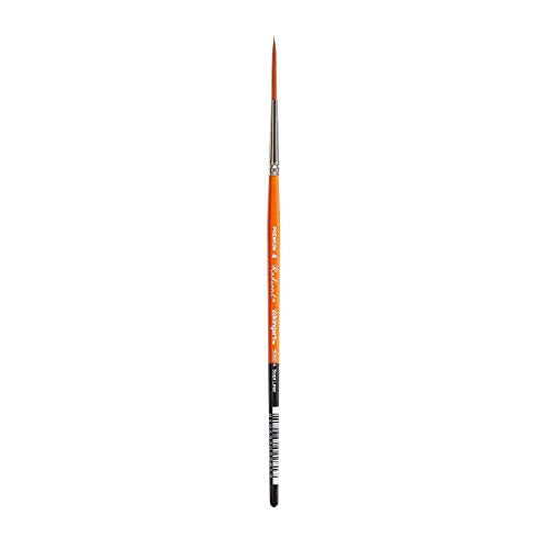 KINGART Premium Radiant 6050-4SCRIPT Liner Series Artist Brush, Synthetic Taklon Hair, Short Handle, for Acrylic, Oil and Watercolor Painting, Size 4 - size: 4 (Single)