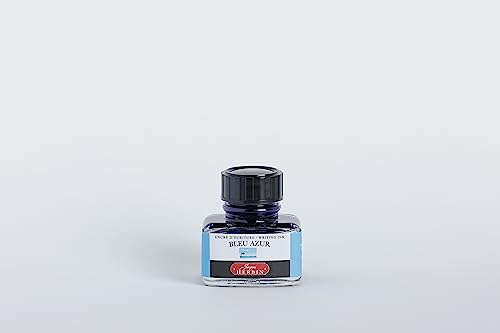 Herbin Fountain Pen Ink - 30ml Bottled - Bleu Azur - color: Bleu Azur, size: 1 fl oz