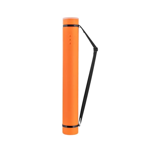 JJRING Orange Poster Tube, 25" to 40" Extendable Poster Storage Holder Tube with Carrying Strap, Poster Carrying Case for Blueprints, Scrolls, Maps and Architect Papers - color: Orange