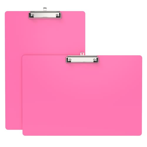 Extra Large 11x17 Clipboards, Landscape and Vertical Layout 2 Pack | Red Plastic Drawing Boards with Low Profile Clip. Suitable for Watercolor, Sketching, Painting. Art & Drafting Supply - color: Red