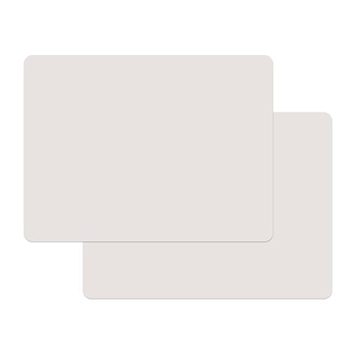 Silicone Placemats, Food-Grade Non-Slip Waterproof, Dining, Countertop Protector, Kitchen Counter Mat, Heat Resistant, Baking mat Dishwasher Safe - color: White Gray, size: 15.7 x 11.8 in - 2pcs (0.04 in)