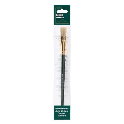 Pro Art Brush White Bristle Flat #8 Pkg, Paint Brushes, Acrylic Paint Brush Set, Brushes Acrylic Painting, Small Brushes, Paintbrush, Brushes