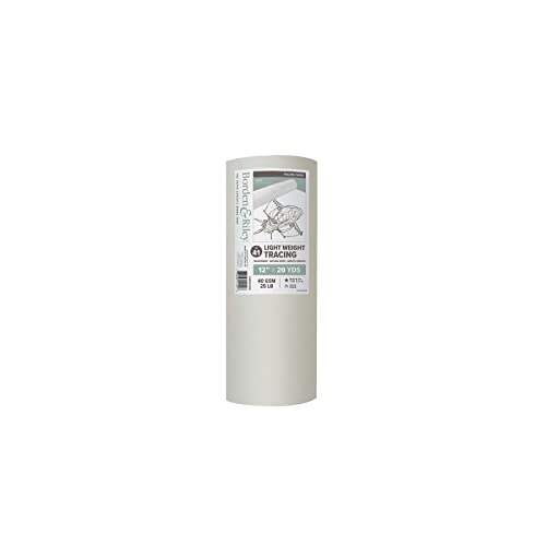 Borden & Riley 12" x 20 Yards #41 Lightweight Tracing Paper Roll, 40 GSM/25 LB, White, 1 Roll Each (041R122000)