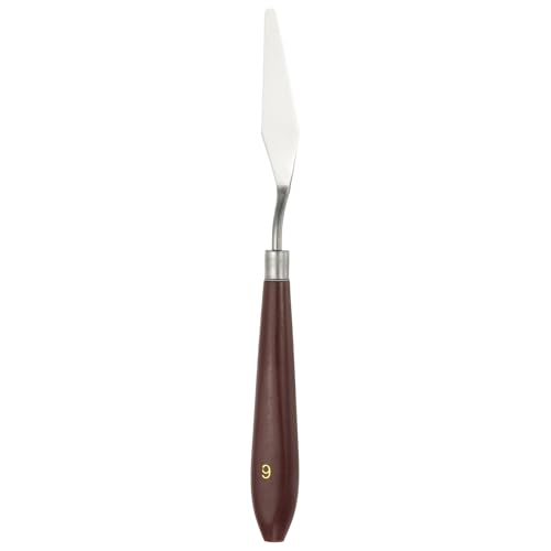 HARFINGTON Palette Knife Painting Tool 2.56" x 0.63" Stainless Steel Art Spatula Pallet Knives Scrapers Tools with Plastic Handle for Acrylic Oil Canvas Mixing Spreading, Red/Silver - size: 2.56" x 0.63"