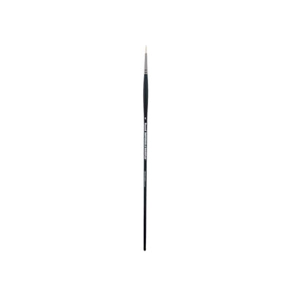 Creative Mark Imperial Professional Chungking Hog Bristle Brush - Round # 1, Handmade Long Handle Oil Paint Brushes for Artists, Nickel-Plated Brass Ferrules, Stiff Yet Soft Natural Bristles - size: #1