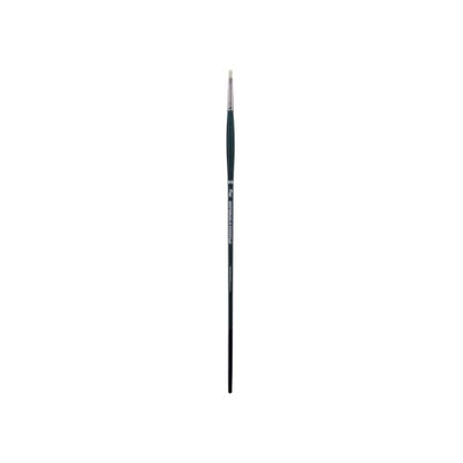 Creative Mark Imperial Professional Chungking Hog Bristle Brush - Flat # 2x0, Handmade Long Handle Oil Paint Brushes for Artists, Nickel-Plated Brass Ferrules, Stiff Yet Soft Natural Bristles - size: #00