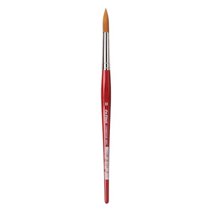 da Vinci Watercolor Series 5580 CosmoTop Spin Paint Brush, Round Synthetic with Red Handle, Size 12 (5580-12) - size: Size 12, style: Round