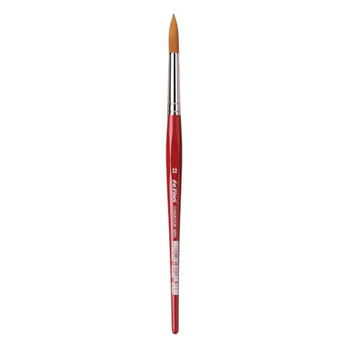 da Vinci Watercolor Series 5580 CosmoTop Spin Paint Brush, Round Synthetic with Red Handle, Size 12 (5580-12) - size: Size 12, style: Round