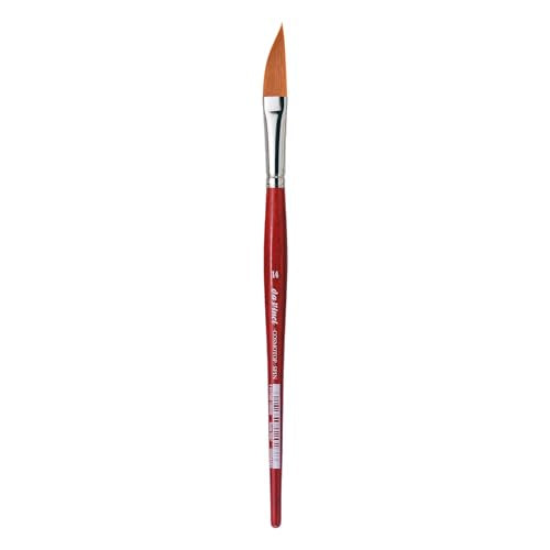 da Vinci Watercolor Series 5587 CosmoTop Spin Paint Brush, Slant Liner Synthetic with Red Handle, Size 14 (5587-14) - size: Size 14, style: Slant Liner