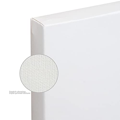 Creative Mark The Edge Deluxe Cotton 1-1/2" Deep Stretched Canvas for Painting, 36x48 Pack of 3, 14oz. Primed Weight, Universal Archival Priming, Medium Tooth, Hand-Stretched Canvas for Painters
