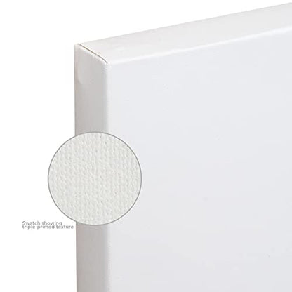 Creative Mark The Edge Deluxe Cotton 1-1/2" Deep Stretched Canvas for Painting, 36x48 Pack of 3, 14oz. Primed Weight, Universal Archival Priming, Medium Tooth, Hand-Stretched Canvas for Painters
