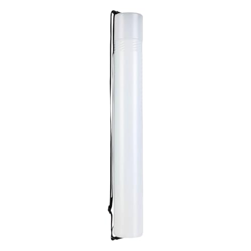 Fancyes Extendable Poster Storage Tube, 20"-37" Adjustable Length with Shoulder Strap, for Drawings Documents and Paper Rolls - color: White