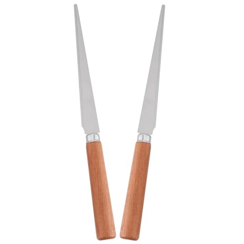 HEALLILY 2 PCS Wood Handle Carving Knife Fettling Knife Tools Ceramic Polymer Clay Sculpture Modeling Fettling Knife for Ceramic Polymer Clay Carving Modeling Pottery Sculpting