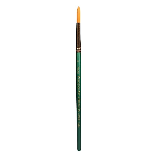 Princeton Lauren Round Brush, Synthetic, Short Handle, Size 8, 1 Count - color: Evergreen, size: Size 8