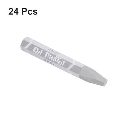 YOKIVE 24Pcs Soft Oil Pastels, Bright Colors Creamy Pastels Stick, Great for Artists Beginners Coloring Sketching (Grey, 2.87x0.43 Inch) - color: Grey