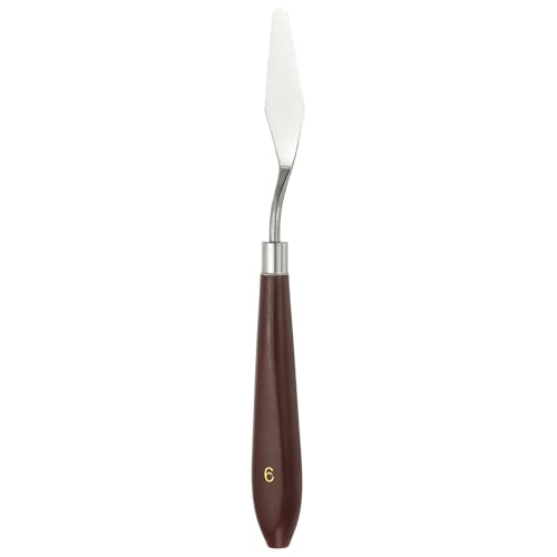 HARFINGTON Palette Knife Painting Tool 2.24" x 0.59" Stainless Steel Art Spatula Pallet Knives Scrapers Tools with Plastic Handle for Acrylic Oil Canvas Mixing Spreading, Red/Silver - size: 2.24" x 0.59"