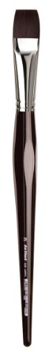 da Vinci Oil & Acrylic Series 7385 Top Acryl Paint Brush, Bright Red/Brown Synthetic with Long Ergonomic Handle, Size 20 - size: Size 20, style: Bright Brown Long