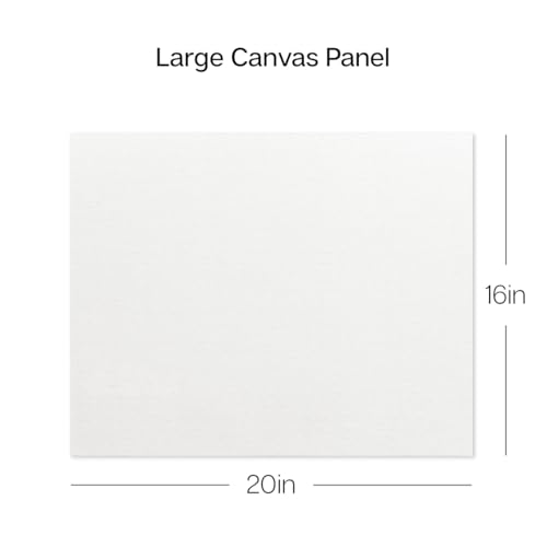 KINGART White Canvas Panel Set – Rectangle, 16x20 Inch, 4-Pack – 100% Cotton, Pre-Primed Gesso Artist Boards for Acrylic, Oil, Sketching, & Mixed Media Painting - color: White, size: 16" x 20"