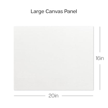KINGART White Canvas Panel Set – Rectangle, 16x20 Inch, 4-Pack – 100% Cotton, Pre-Primed Gesso Artist Boards for Acrylic, Oil, Sketching, & Mixed Media Painting - color: White, size: 16" x 20"