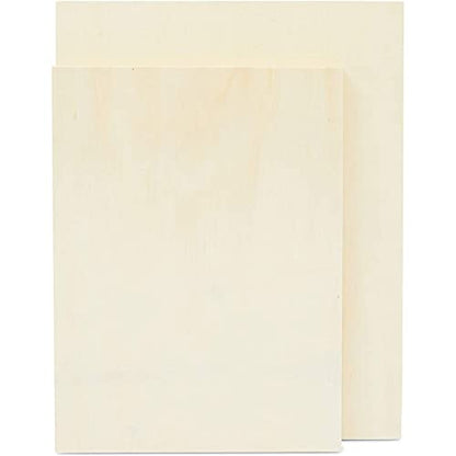 Bright Creations Unfinished Wood Frames for Canvas Paintings - 9 x 12 & 11 x 14 in, 6 Pack, Brown, Traditional - Multi Pack Wood Art Boards for Panel Painting & Wall Decor