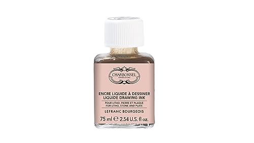 Lefranc Bourgeois Charbonnel Professional Litho Autographic Ink, Liquid Tusche, 75ml (2.5-oz) - style: Liquid Tusche, 75ml (2.5-oz)