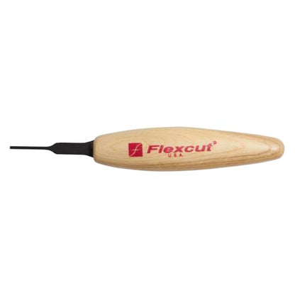 Flexcut Wood Carving Chisels | Micro Chisel, 1/16 Inch (1.5 mm) | Razor Sharp 1095 High Carbon Steel Cutting Blade for Miniature and Fine Detail Work | Ash Hardwood Handle | MT11 | Made in the U.S.A. - size: 1.5mm Micro Chisel