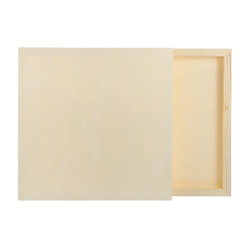 MECCANIXITY 2 Pack Wood Canvas Boards, 10x10 Inch Art Canvases Square Unfinished Wood Panel for Painting, Crafts, DIY Projects, Pouring Art - size: 10x10 Inch