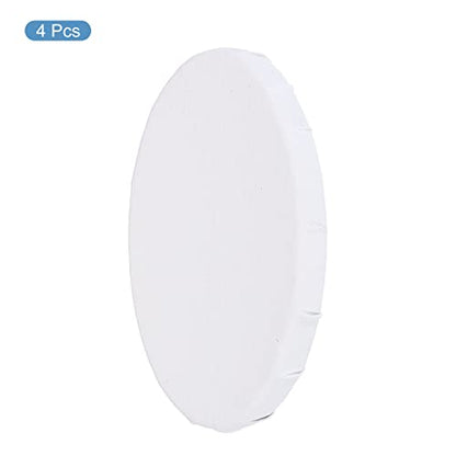 PATIKIL Paint Canvases Panel for Painting, 4 Pack 4x6 Inch Oval Wood Frame Stretched Blank Art Board Panels for Acrylic, Oil, Tempera Painting, White - size: 4x6 Inch