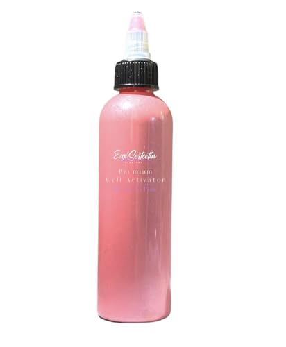 Ezgi Sertcetin Premium Cell Activator for Acrylic Pouring | Ready to Pour | Create Perfect and Unique Cells in Your Painting Works | 4oz by Volume | Metallic Pinky Pink | Acrylic Paint - color: Metallic Pinky Pink