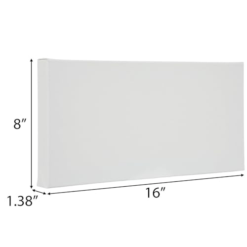 Hobby Lobby Master's Touch Grandeur Blank Canvas, Heavy-Duty Cotton Duck, Gallery-Wrapped, White (8"x16") - style: 8"x16"