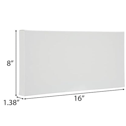 Hobby Lobby Master's Touch Grandeur Blank Canvas, Heavy-Duty Cotton Duck, Gallery-Wrapped, White (8"x16") - style: 8"x16"