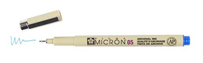 SAKURA PIGMA MICRON, PACK OF 4 ESSENTIAL COLORS, BLACK+RED+BLUE+GREEN, (05) - size: 4 Count (Pack of 1)