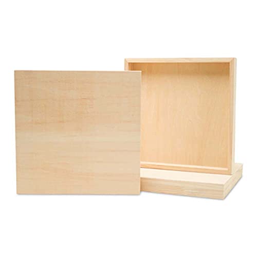 Square Wood Canvas 16 x 16 x 1-1/2-inch, Pack of 4 Unfinished Wood Frames, Blank Wood Signs for Crafts & Home Decor, by Woodpeckers - size: 16 x 16 x 1-1/2 inch