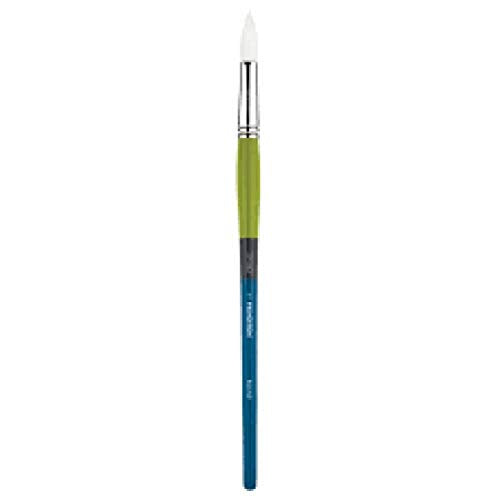 Princeton PAB98017 9800R-12 Snap Brush Taklon, White - size: Size 12, style: Round