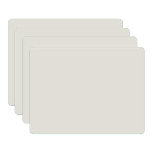 Silicone Placemats, Food-Grade Non-Slip Waterproof, Dining, Stain Resistant, Countertop Protector, Kitchen Counter Mat, Heat Resistant, Baking mat Dishwasher Safe (15.7x11.8Inch-4pack, White Gray) - color: White Gray, size: 15.7x11.8Inch-4pack