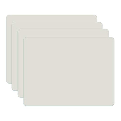 Silicone Placemats, Food-Grade Non-Slip Waterproof, Dining, Stain Resistant, Countertop Protector, Kitchen Counter Mat, Heat Resistant, Baking mat Dishwasher Safe (15.7x11.8Inch-4pack, White Gray) - color: White Gray, size: 15.7x11.8Inch-4pack