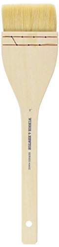 Winsor & Newton Hake Wide Flat Wood Handle Brush-3", 3",White - size: 3 inch, style: Hake Wide Flat