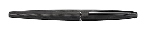 Cross ATX Brushed Black Stainless Steel Fine Nib Fountain Pen - Refillable Pen for Smooth Writing - Black Ink - Comfortable Grip - Long-Lasting - Professional Office Supplies - color: Brushed Black, style: Extra Fine Nib