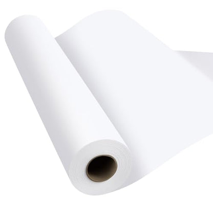 Phinus Craft Paper Roll 15''×1200'', Industrial-Grade Kraft Paper Roll, White Easel Paper Roll for Kids for Moving, Gift Wrapping, Wall Art, Table Runner, Floor Covering, Packing, Bulletin Board Paper - size: 15"×1200"