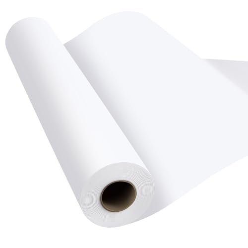 Phinus Craft Paper Roll 15''×1200'', Industrial-Grade Kraft Paper Roll, White Easel Paper Roll for Kids for Moving, Gift Wrapping, Wall Art, Table Runner, Floor Covering, Packing, Bulletin Board Paper - size: 15"×1200"
