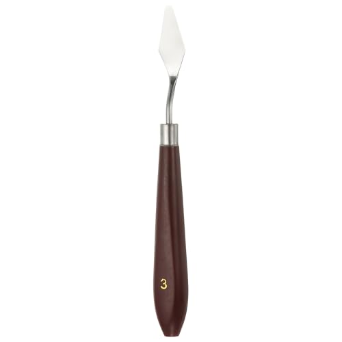 HARFINGTON Palette Knife Painting Tool 1.46" x 0.63" Stainless Steel Art Spatula Pallet Knives Scrapers Tools with Plastic Handle for Acrylic Oil Canvas Mixing Spreading, Red/Silver - size: 1.46" x 0.63"