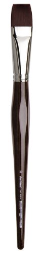 da Vinci Oil & Acrylic Series 7385 Top Acryl Paint Brush, Bright Red/Brown Synthetic with Long Ergonomic Handle, Size 22 - size: Size 22, style: Bright Brown Long