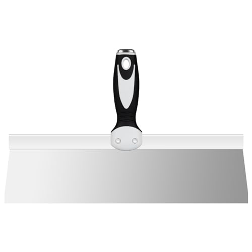 Mister Rui 14" Drywall Taping Knife, Stainless Steel Paint Scraper, Drywall Skimming Blade, Plastering Spatula Tools, Ergonomic Handle for Joint Taping