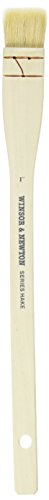Winsor & Newton Hake Wide Flat Wood Handle Brush-1", 1", White - size: 1 inch, style: Hake Wide Flat
